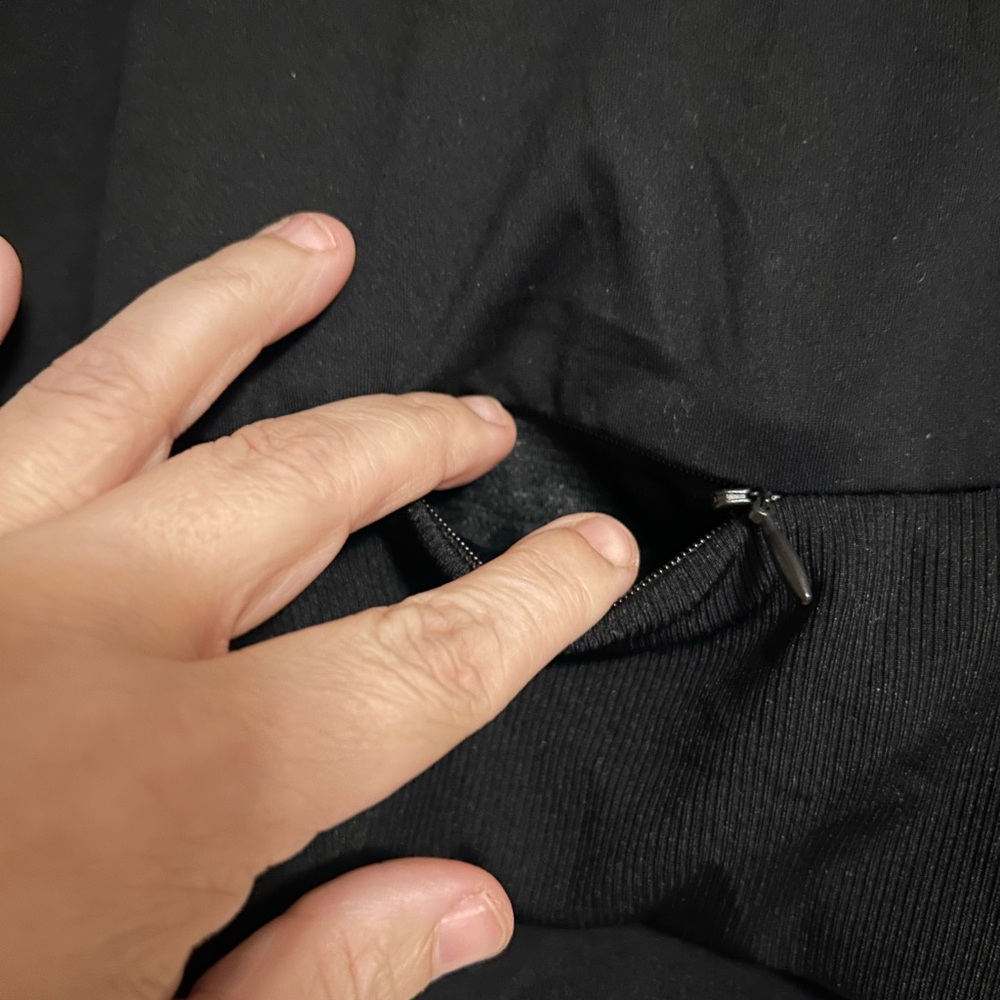 Fabletics Black Zip-Up Cropped Jacket - image 2